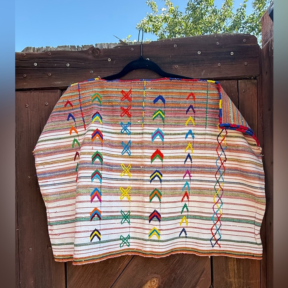 Old Handwoven Colotenango Huehuetenango Guatemalan Huipil Embroidered Blouse